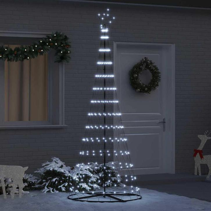 vidaXL LED Kerstboom met 290 LED Koudwit 100 x 100 x 250 cm, Diversen, Kerst, Nieuw, Verzenden