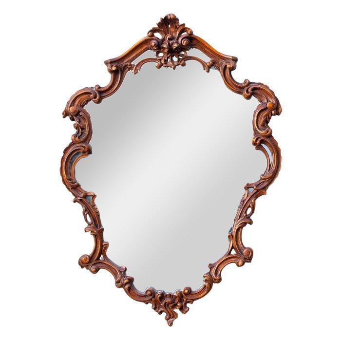 Spiegel- Voluten, krullen en rocaille-motieven - Hout, Glas, Antiek en Kunst, Curiosa en Brocante