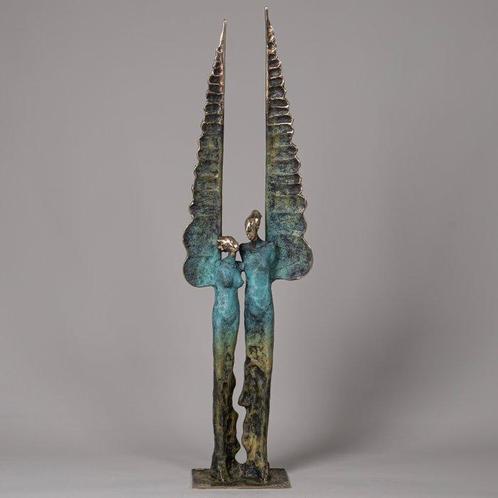 De Zet - we can fly only together. LARGE- 105cm bronze, 14, Antiek en Kunst, Kunst | Designobjecten
