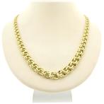 Gouden Prince of Wales schakelketting | 47,5 cm, Sieraden, Tassen en Uiterlijk, Kettingen, Ophalen of Verzenden, Gebruikt, Overige kleuren