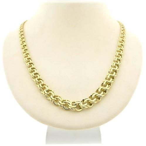 Gouden Prince of Wales schakelketting | 47,5 cm, Sieraden, Tassen en Uiterlijk, Kettingen, Overige kleuren, Gebruikt, Goud, Ophalen of Verzenden