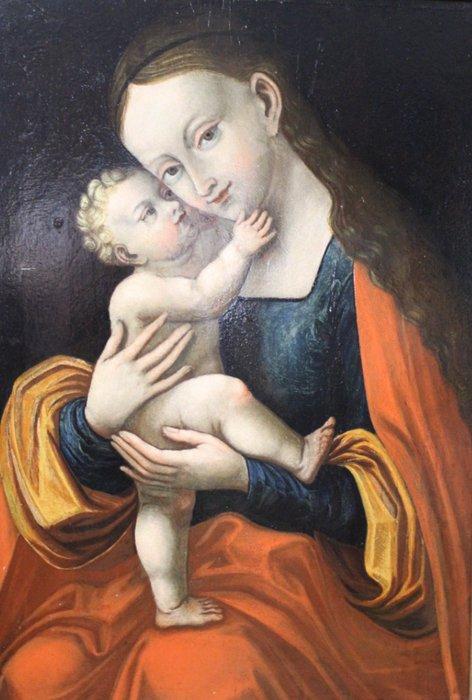 Lucas Cranach (1472-1553), Circle of - Madonna mit Kind, Antiek en Kunst, Kunst | Schilderijen | Klassiek