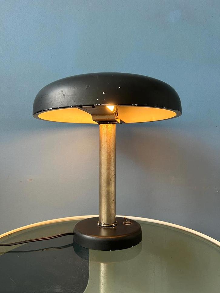 Original 30s Black Bauhaus Desk Lamp, Huis en Inrichting, Lampen | Tafellampen, Nieuw, Ophalen of Verzenden