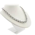 Witgouden jasseron collier | 46 cm (witgouden ketting), Ophalen of Verzenden, Gebruikt, Overige kleuren, Goud