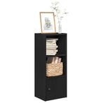 vidaXL Boekenkast 31x24x77 cm bewerkt hout zwart, Huis en Inrichting, Verzenden, Nieuw, Overige houtsoorten