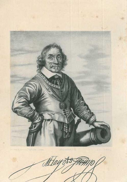 Portrait of Maarten Harpertszoon Tromp, Antiek en Kunst, Kunst | Etsen en Gravures