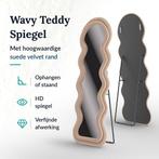 2dekans | OUD Mirlux Wavy Teddy Spiegel - Passpiegel -, Huis en Inrichting, Lampen | Wandlampen, Ophalen of Verzenden, Zo goed als nieuw