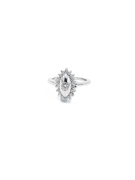 Ring - 18 karaat Witgoud - 0.48ct. tw. Diamant (Natuurlijk), Sieraden, Tassen en Uiterlijk, Ringen