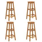 Barkrukken Acaciahout Set | OP=OP | Restaurant/Cafe, Met voetsteun, 60 tot 90 cm, Nieuw, Ophalen of Verzenden