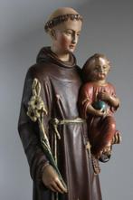 Beeldje - St Antonius van Padua - 43cm - Gips, Antiek en Kunst