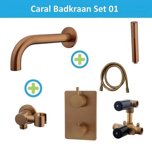 Wiesbaden Badkraan Inbouw Set Caral 01 Brons Koper, Doe-het-zelf en Verbouw, Sanitair, Kraan, Nieuw, Ophalen of Verzenden