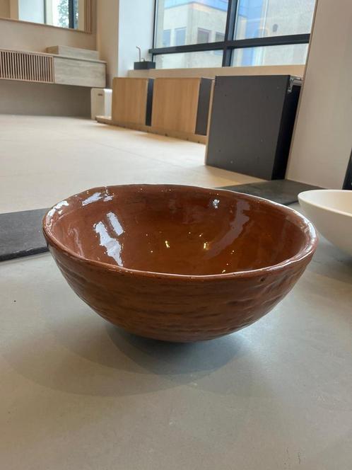 Handgemaakte geglazuurde waskom Ø42 cm – uniek keramiek, Huis en Inrichting, Badkamer | Badkamermeubels, Nieuw