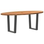vidaXL Eettafel 200x100x74 cm ovaal massief eikenhout, Huis en Inrichting, Tafels | Eettafels, Verzenden, Nieuw