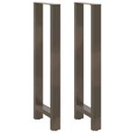 vidaXL Salontafelpoten 2 st 40x(110-111) cm staal naturel, Huis en Inrichting, Tafelonderdelen, Verzenden, Nieuw