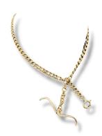 Halsketting - 14 karaat Geel goud, Vintage 14k gouden, Sieraden, Tassen en Uiterlijk, Kettingen, Nieuw