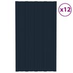 vidaXL Dakpanelen 12 st 80x45 cm gegalvaniseerd staal, Doe-het-zelf en Verbouw, Dakpannen en Dakbedekking, Verzenden, Nieuw