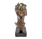 Beeldje - A surreal womans bust - Brons, Marmer, Antiek en Kunst