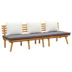 vidaXL Tuinslaapbank 200x65 cm massief acaciahout, Huis en Inrichting, Banken | Bankstellen, Verzenden, Nieuw, Hout