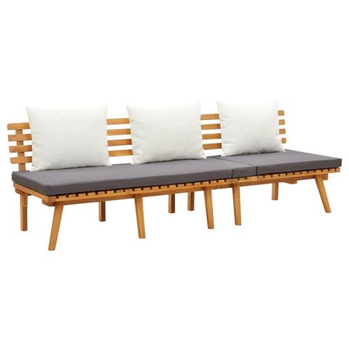 vidaXL Tuinslaapbank 200x65 cm massief acaciahout, Huis en Inrichting, Banken | Bankstellen, Nieuw, Hout, Verzenden