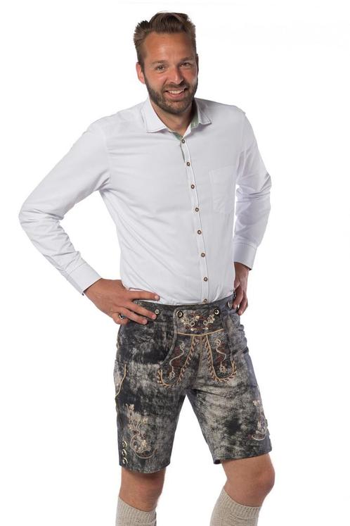 Lederhose Leer Kort Schaduw Zwart en Bretels, Kinderen en Baby's, Carnavalskleding en Verkleedspullen, Nieuw, Verzenden