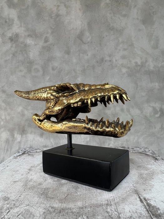Beeld, NO RESERVE PRICE - Dragon on a Base Polished Bronze -, Antiek en Kunst, Kunst | Designobjecten