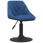 vidaXL Eetkamerstoel fluweel blauw, Verzenden, Nieuw, Blauw