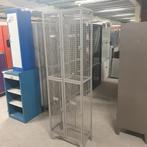 4-deurs grijze metalen gaaslockerkast B-keuze - 197x62x32 cm, Ophalen of Verzenden, Nieuw