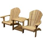 Canadian Twin teakhouten relax set, Ophalen of Verzenden, Nieuw, Teakhout
