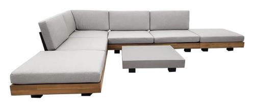 Hoek Loungeset - Los Angeles - Acacia - Grijs - The Outsider, Tuin en Terras, Tuinsets en Loungesets, Nieuw, Verzenden