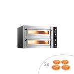GGM Gastro | Elektrische pizzaoven - 4+4x 25cm - Handmatig |, Tuin en Terras, Pizzaovens, Verzenden, Nieuw, GGM Gastro