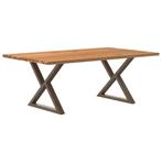 vidaXL Eettafel rechthoekig 200x120x74 cm massief eikenhout, Huis en Inrichting, Tafels | Eettafels, Verzenden, Nieuw