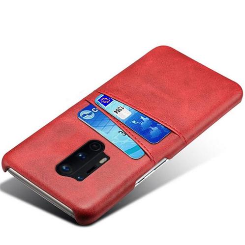 ProGuard - OnePlus 8 Pro Hoesje Slim Leder Kaarthouder Rood, Telecommunicatie, Mobiele telefoons | Hoesjes en Frontjes | Overige merken
