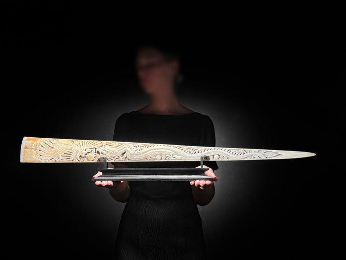 Geen minimumprijs - Grote, gepatineerde handgesneden, Antiek en Kunst, Kunst | Designobjecten