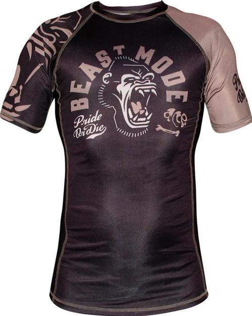 PRIDE or Die Rash Guard Beast Mode Zwart, Kleding | Heren, Sportkleding, Zwart, Maat 56/58 (XL), Nieuw, Vechtsport, Ophalen of Verzenden