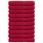 vidaXL Handdoeken SOLUND 10 st 600 g/m² 100x200 cm rood, Verzenden, Nieuw, Rood