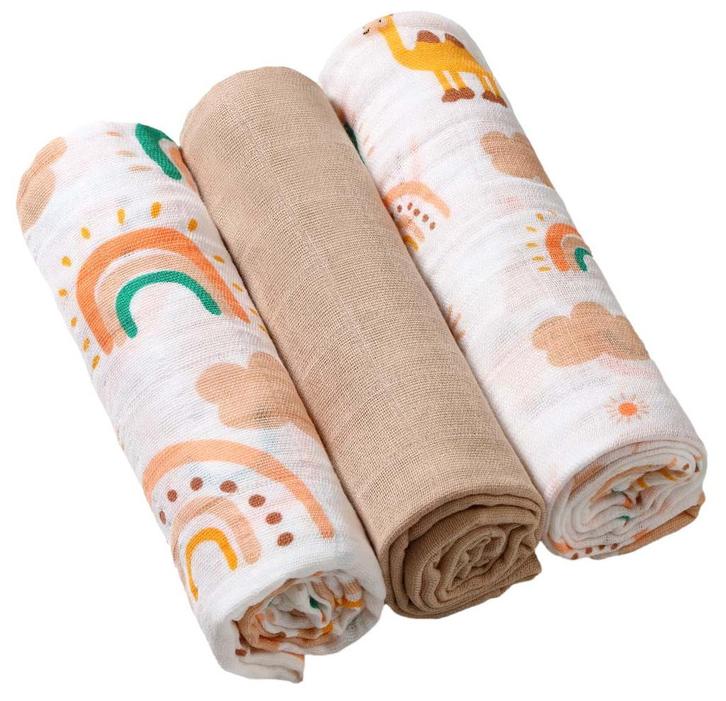 Baby Ono 3 Stuks Beige Hydrofiel Luiers, Kinderen en Baby's, Badjes en Verzorging, Nieuw, Verzenden