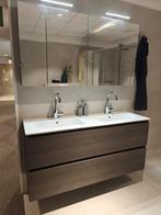 Showmodel Badmeubel 140cm met kranen en spiegelkast - 0005, Ophalen, Nieuw, 100 tot 150 cm, Wastafelkast