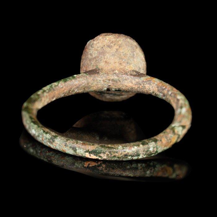 Byzantijns Bronsvingerring (Zonder Minimumprijs), Antiek en Kunst, Antiek | Overige Antiek