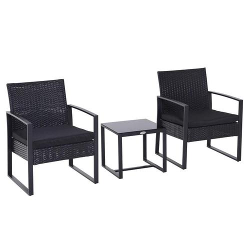 TRUUSK Rotan Tuinmeubelset Poly Rotan Tuinmeubelset 3-delig, Tuin en Terras, Tuinsets en Loungesets, Nieuw, Verzenden
