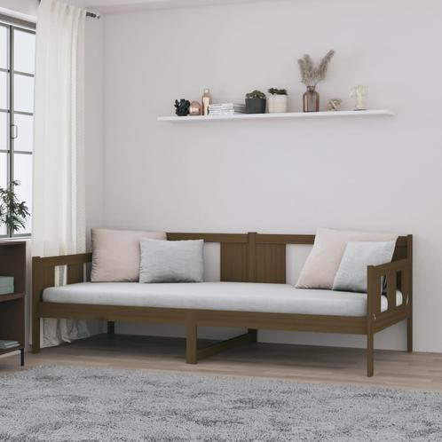 vidaXL Slaapbank massief grenenhout honingbruin 80x200 cm, Huis en Inrichting, Slaapkamer | Bedden, 80 cm, 200 cm, Bruin, Eenpersoons
