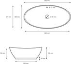 Wastafel - Keramiek - 59x38x19 cm - Zwart - ML-Design •, Doe-het-zelf en Verbouw, Sanitair, Verzenden, Zo goed als nieuw