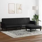 vidaXL 2-delige Loungeset kunstleer zwart, Huis en Inrichting, Verzenden, Nieuw, Vierpersoons of meer, Leer