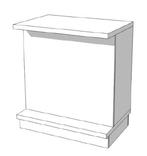 Super high glossy toonbank wit met planken 90 cm C-PEC-004, Zakelijke goederen, Kantoor en Winkelinrichting | Winkel en Inventaris