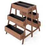 LIVSK Houten Plantenbak - Verhoogd met 6 Bakken - Efficiënt, Verzenden