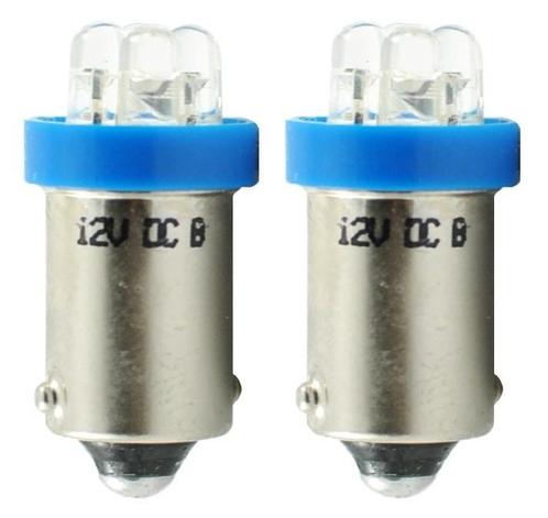 BA9s auto lamp 2 stuks T4W blauw | LED kentekenverlichting/s, Auto-onderdelen, Verlichting, Nieuw, Verzenden