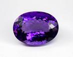 Zonder minimumprijs Amethist - 34.24 ct - Gem Report Antwerp, Sieraden, Tassen en Uiterlijk, Edelstenen, Nieuw