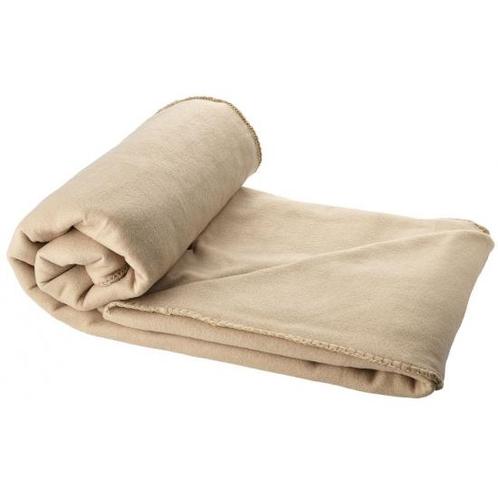 Fleece deken beige 150 x 120 cm - Plaids en fleece dekens, Huis en Inrichting, Woonaccessoires | Plaids en Woondekens, Ophalen of Verzenden