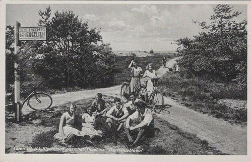LAREN (N. H.) - Rijwielpad naar het Theehuis De Heidebloem, Verzamelen, Ansichtkaarten | Nederland, Verzenden