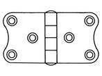 Talamex Scharnier  40 x 75 mm, Watersport en Boten, Ophalen of Verzenden, Nieuw, Overige materialen, Overige merken