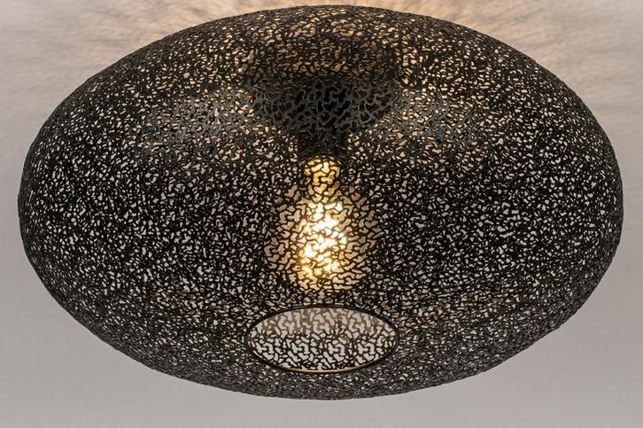 Rietveld Plafondlampen - Zwart - Metaal, Huis en Inrichting, Lampen | Plafondlampen, Verzenden